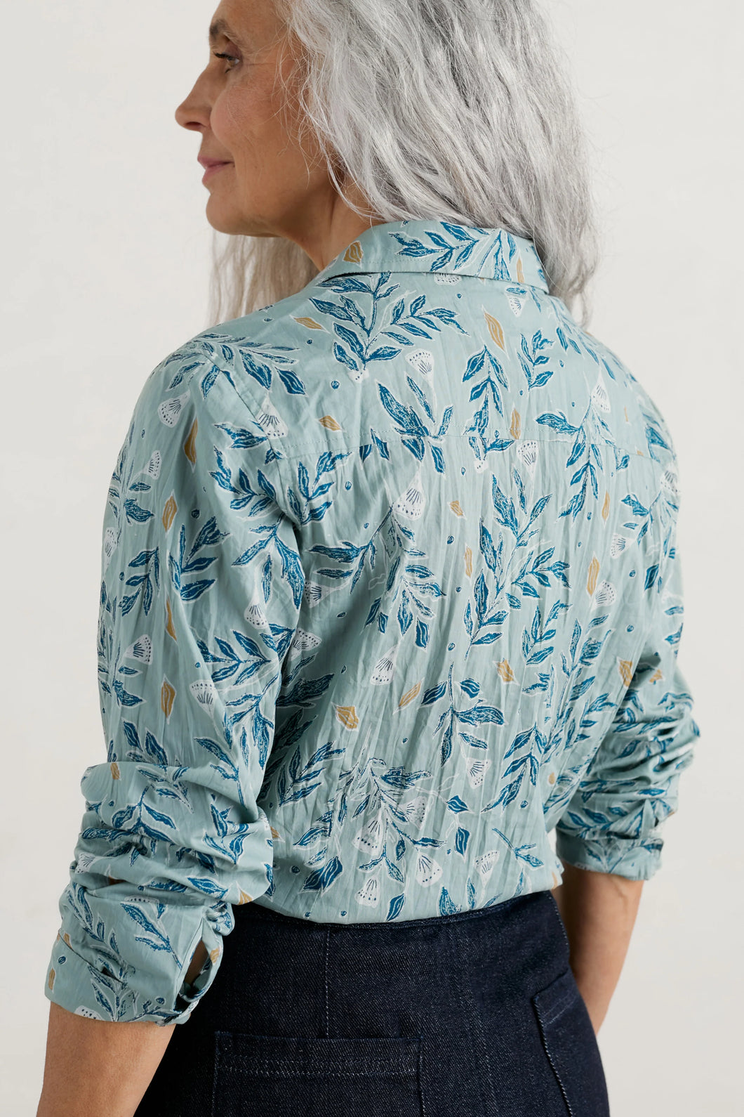 LARISSA SHIRT - GLAZED FOLIAGE SEA HOLLY