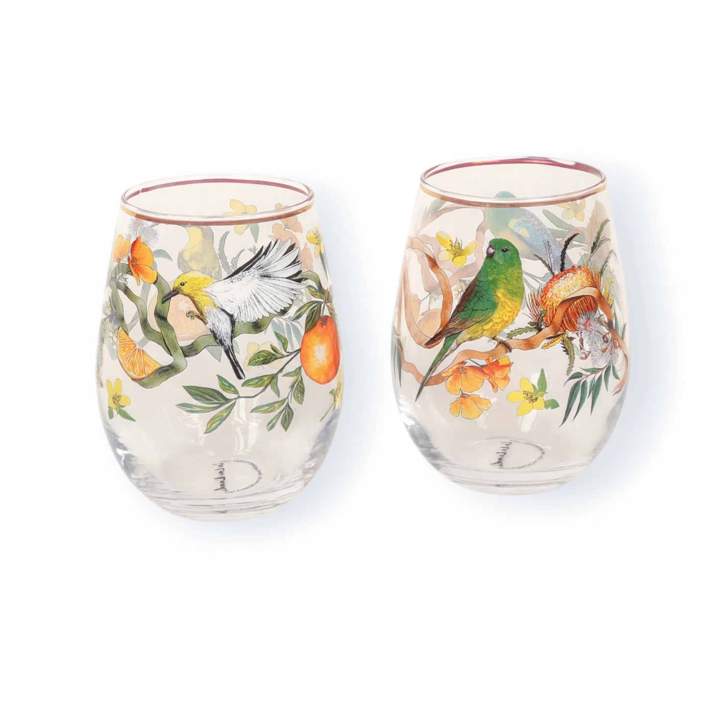 SET 2 GLASS TUMBLERS - GOLDEN HOUR