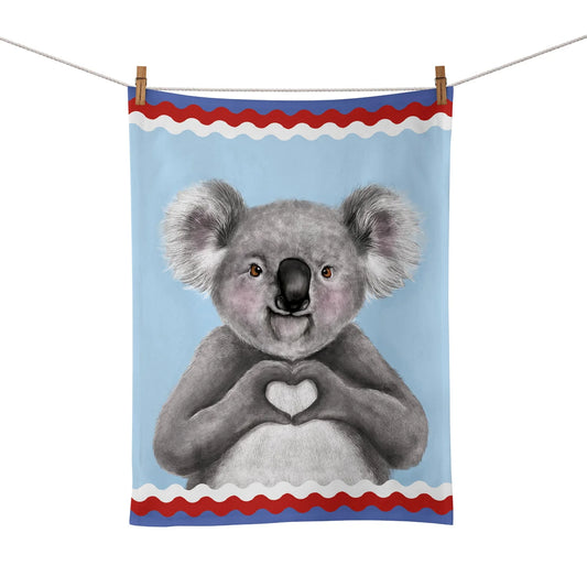 TEA TOWEL IHEART KOALA