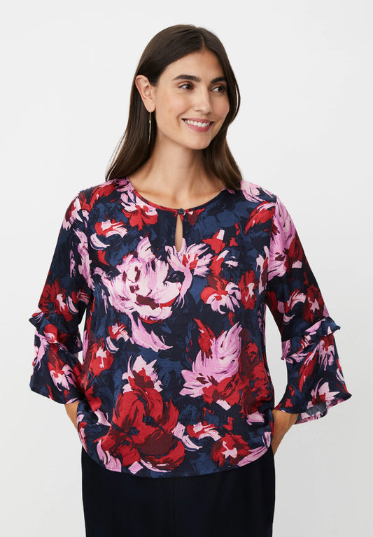 BIMELDA BLOUSE- SCARLET SAGE