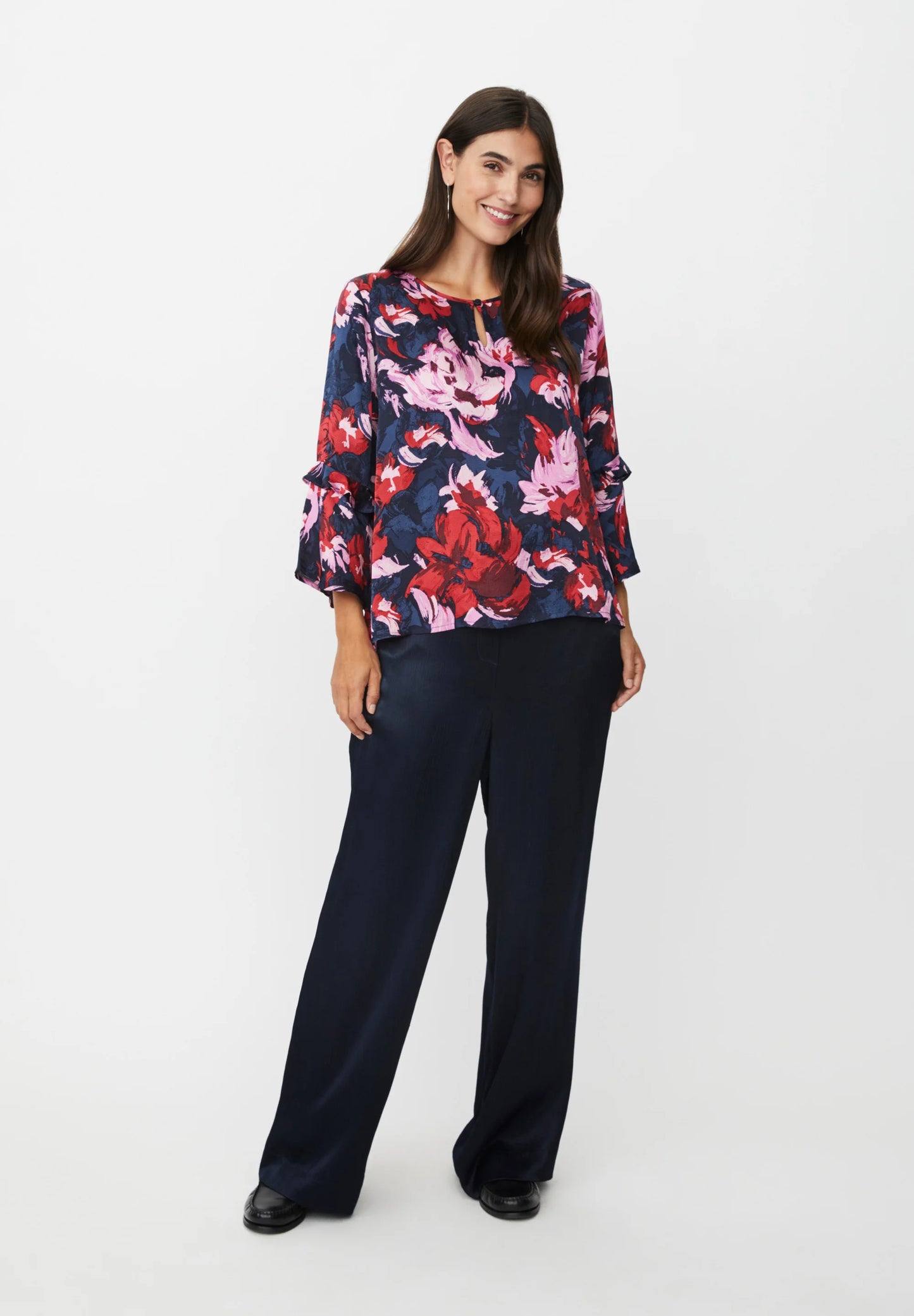 BIMELDA BLOUSE- SCARLET SAGE