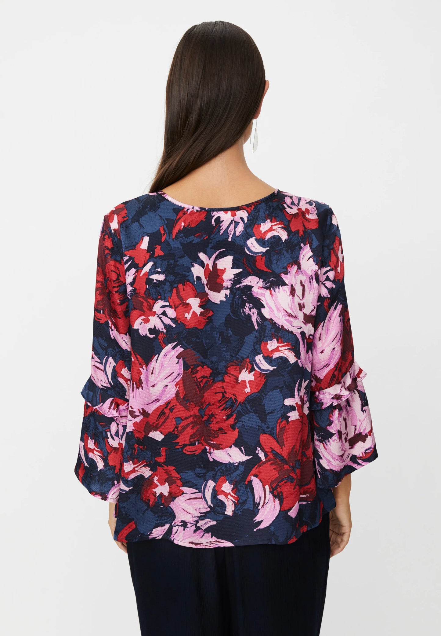 BIMELDA BLOUSE- SCARLET SAGE