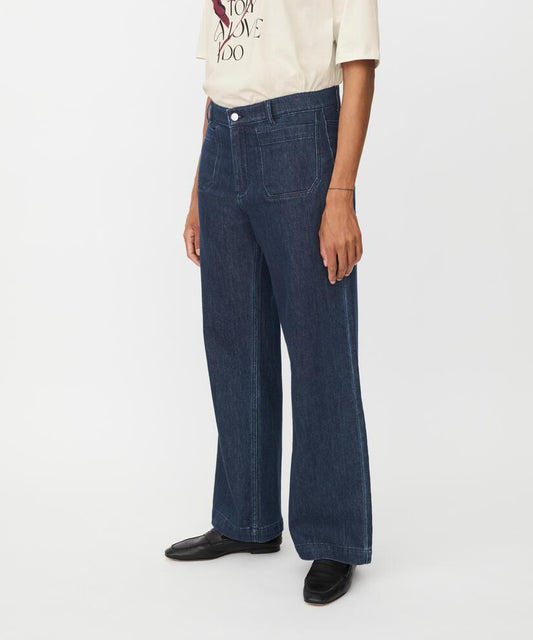 PARTENPOPE TROUSERS- DARK DENIM