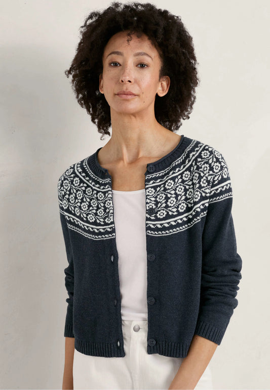 SWEET PEA CARDIGAN - TAPESTRIES INKWELL ECRU
