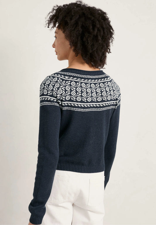 SWEET PEA CARDIGAN - TAPESTRIES INKWELL ECRU