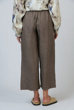 Load image into Gallery viewer, LINEN WIDE LEG PANT - CIGAR