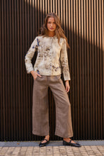 Load image into Gallery viewer, LINEN WIDE LEG PANT - CIGAR
