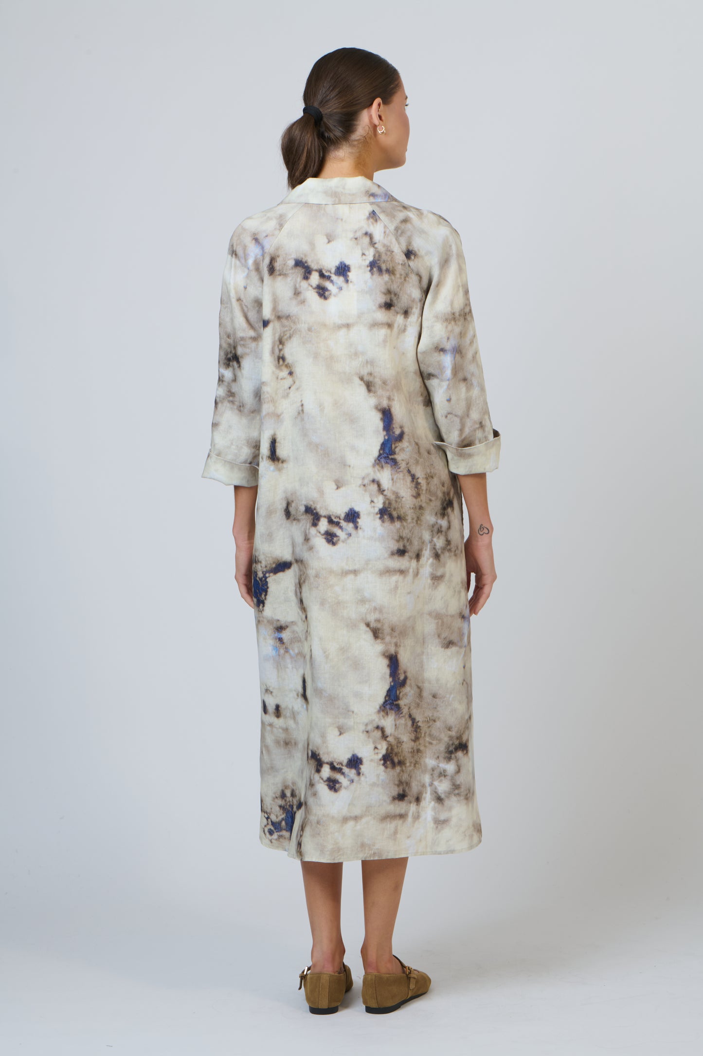 LINEN DRESS - EMEPRADOR PRINT