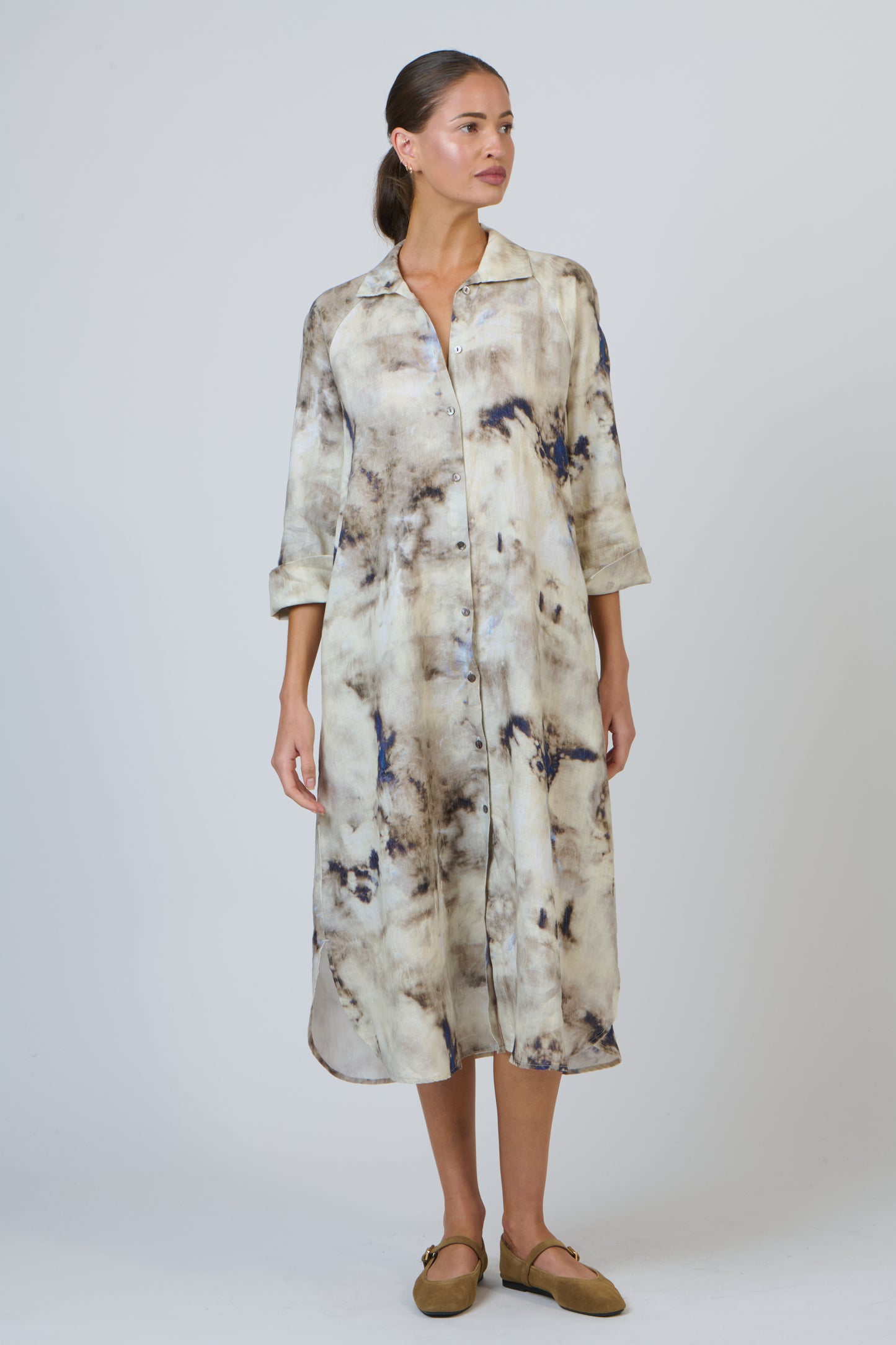 LINEN DRESS - EMEPRADOR PRINT