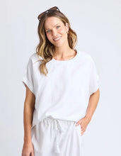 Load image into Gallery viewer, MAURA WOVEN S/S TEE - WHITE