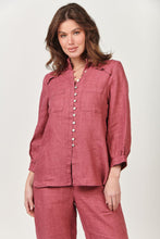 Load image into Gallery viewer, LINEN SHIRT - RHUBARB