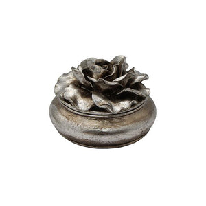 LARGE CAMELLIA BOX - PEWTER FINISH