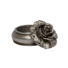 Load image into Gallery viewer, LARGE CAMELLIA BOX - PEWTER FINISH