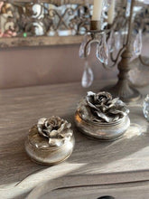 Load image into Gallery viewer, LARGE CAMELLIA BOX - PEWTER FINISH