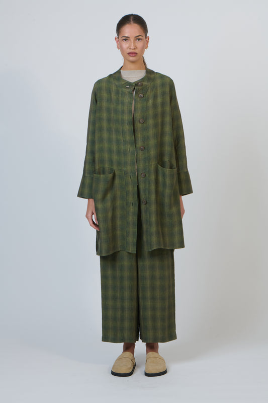 LINEN LONG JACKET - HIGHLANDS