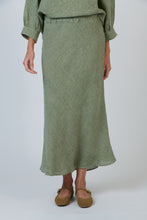 Load image into Gallery viewer, LINEN A-LINE SKIRT - OREGANO