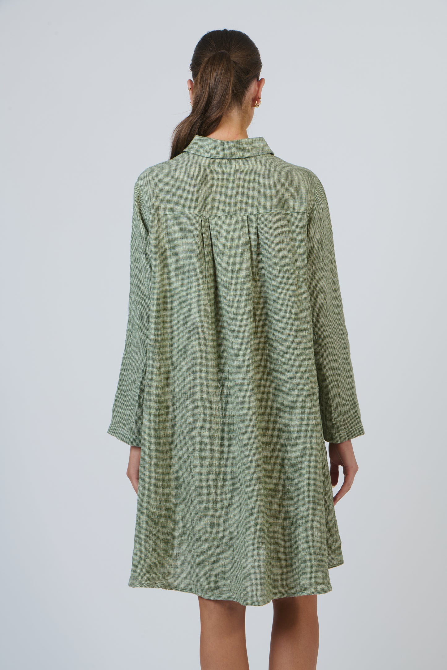 LINEN SHIRT JACKET - OREGANO