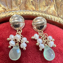 Load image into Gallery viewer, FRESH WATER PEARL &amp; MOTHER OF PEARL EARRINGS