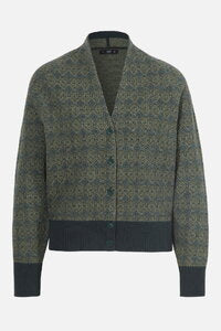 JACQUARD CARDIGAN - NAVY RE-DANDY PATTERN