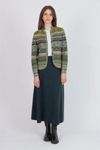JACQUARD JACKET - SALVIA RE-DANDY PATTERN