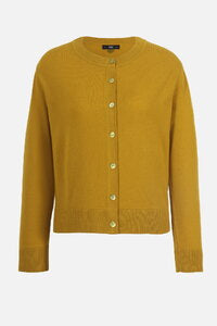 YELLOW O-NECK CARDIGAN