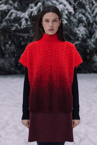 ROLL NECK PULLOVER - MURMURATION CINABAR