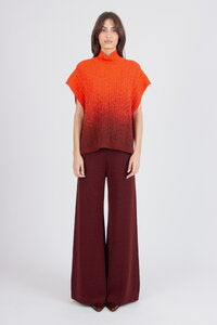 ROLL NECK PULLOVER - MURMURATION CINABAR