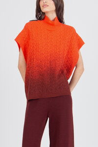 ROLL NECK PULLOVER - MURMURATION CINABAR