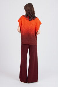 ROLL NECK PULLOVER - MURMURATION CINABAR
