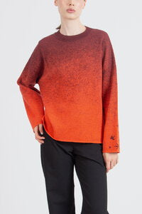JACQUARD PULLOVER - MURMURATION CINNABAR