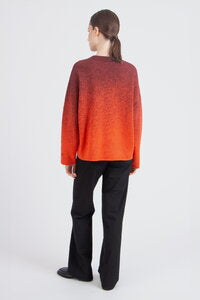 JACQUARD PULLOVER - MURMURATION CINNABAR