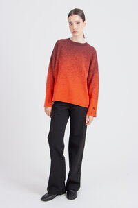 JACQUARD PULLOVER - MURMURATION CINNABAR