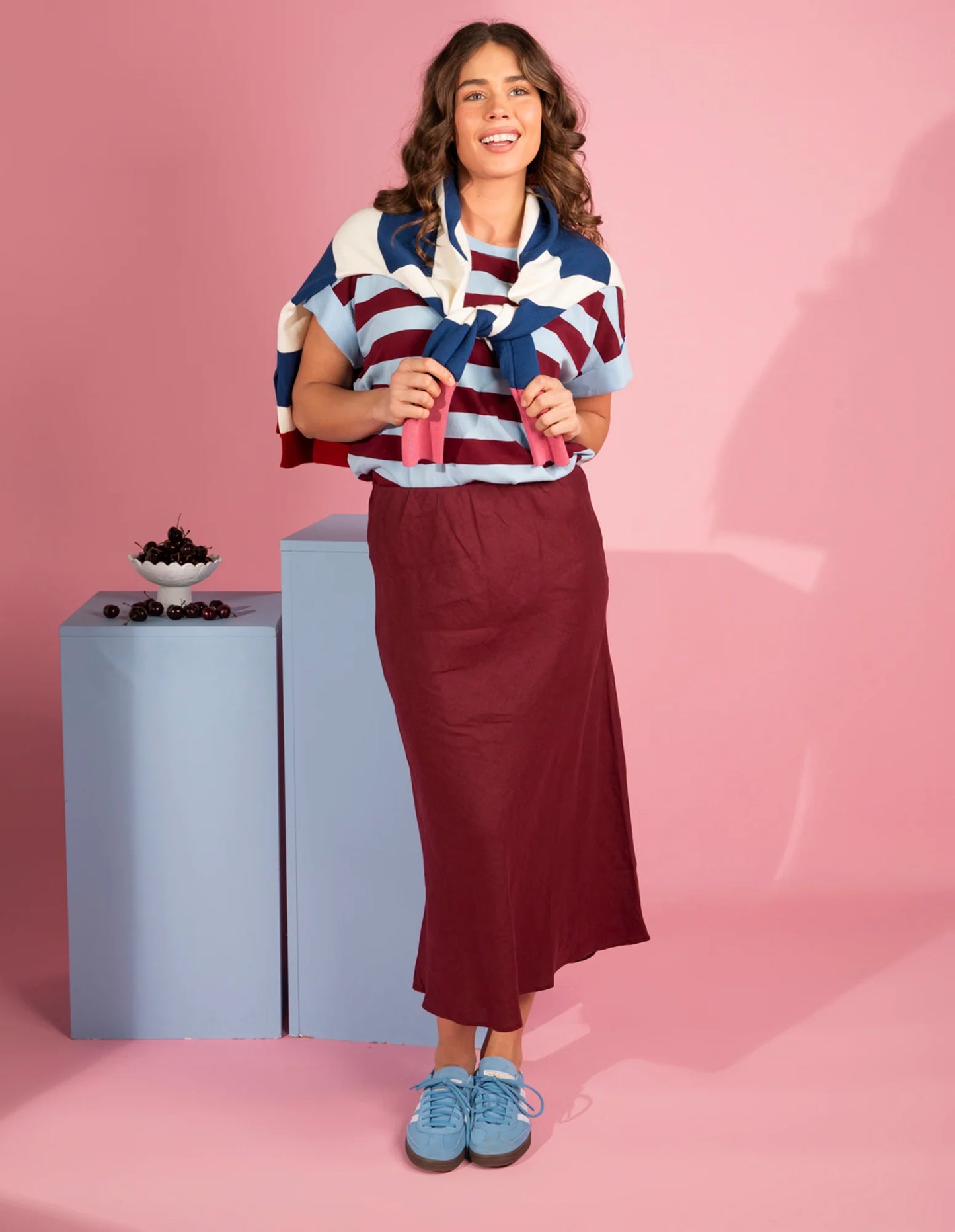 ELINI SKIRT - PLUM