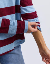 Load image into Gallery viewer, SPRITZ TEE LONG SLEEVE - PLUM &amp; LIGHT BLUE