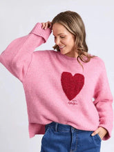Load image into Gallery viewer, INTERSIA HEART KNIT - QUARTZ PINK