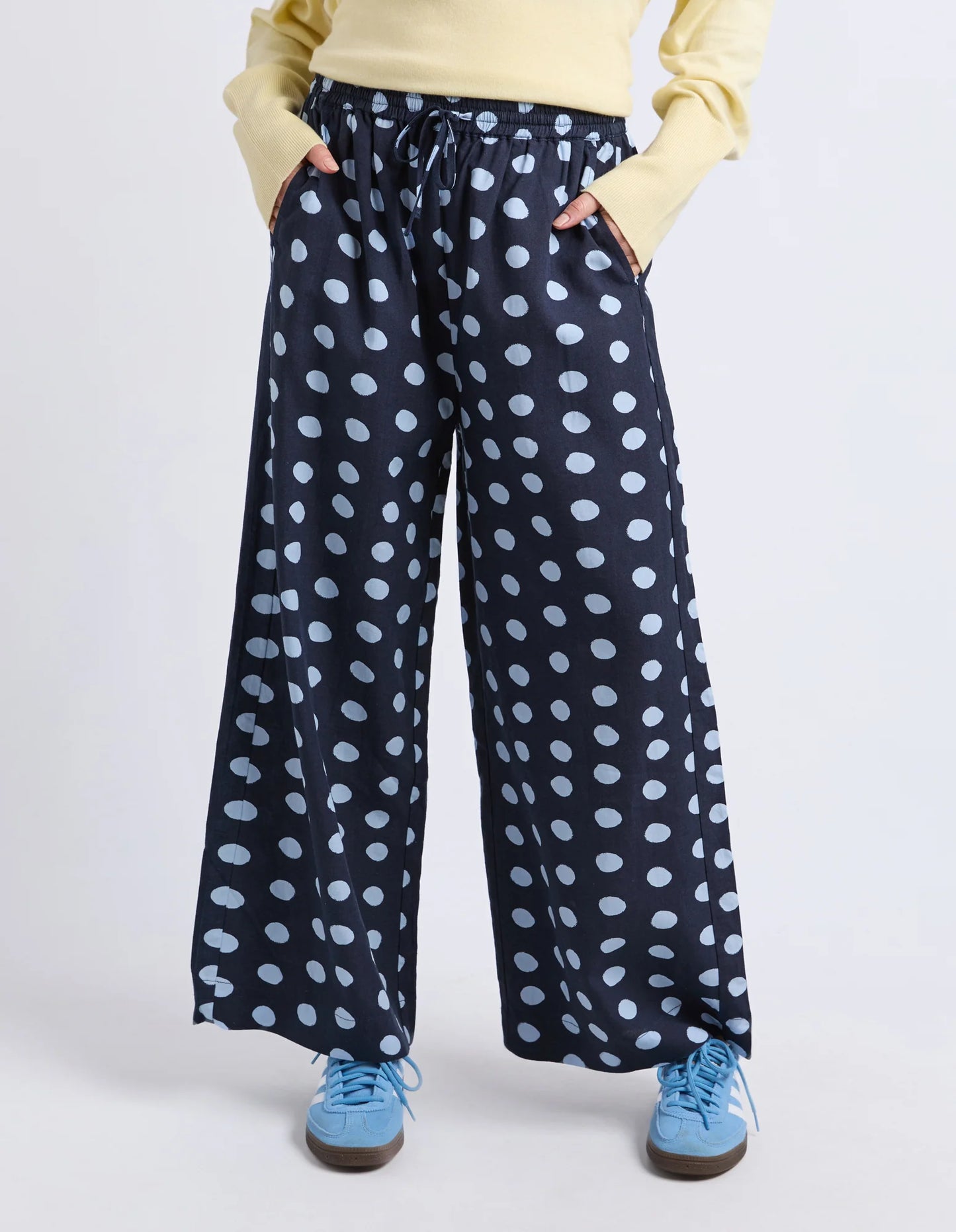 DOTTY ELASTIC PANT - CLASSIC NAVY SPOT