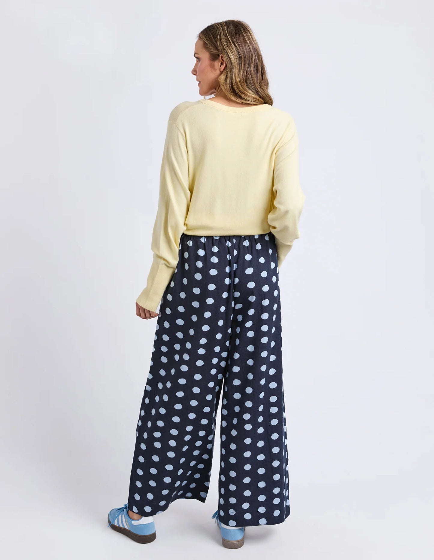 DOTTY ELASTIC PANT - CLASSIC NAVY SPOT