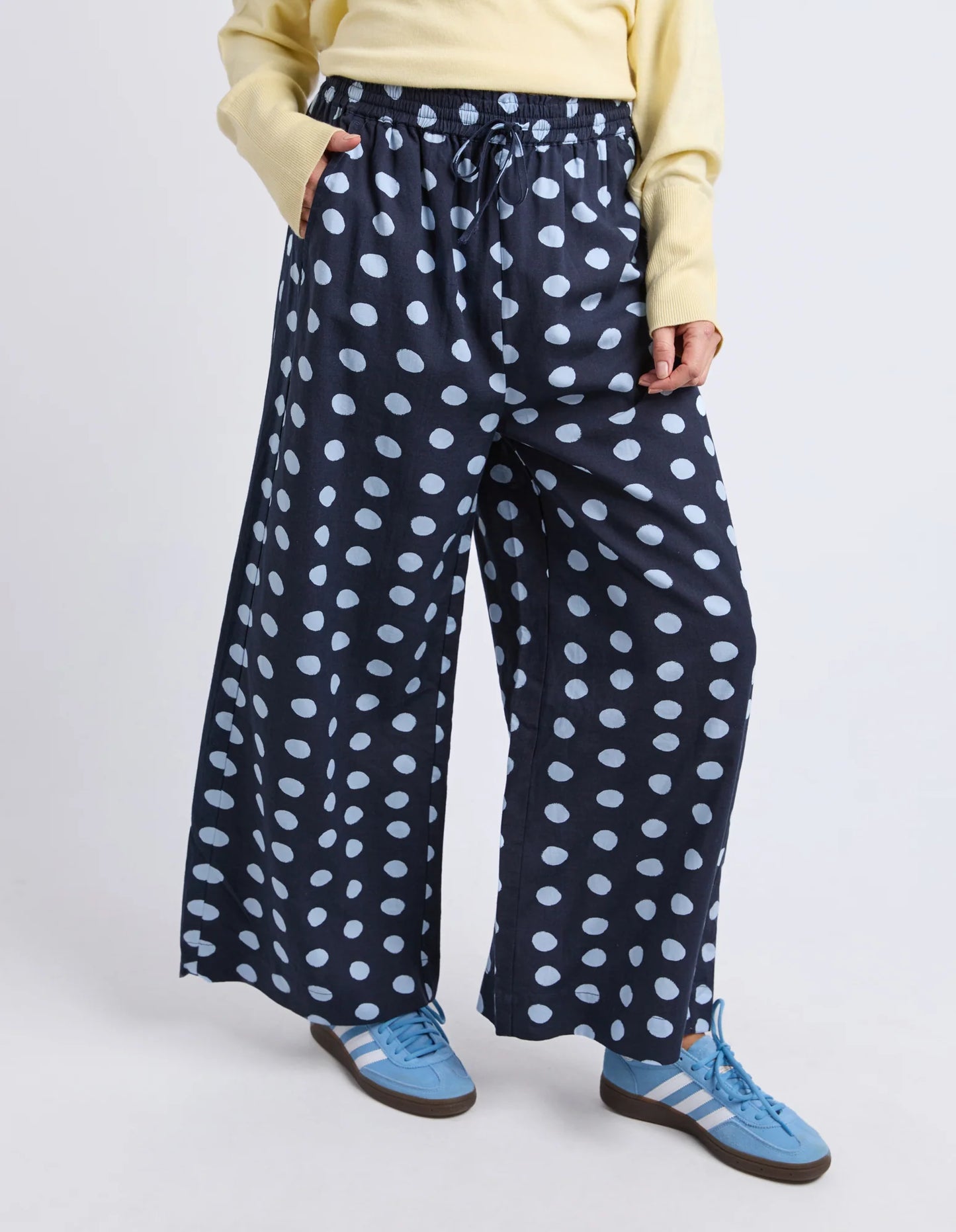 DOTTY ELASTIC PANT - CLASSIC NAVY SPOT