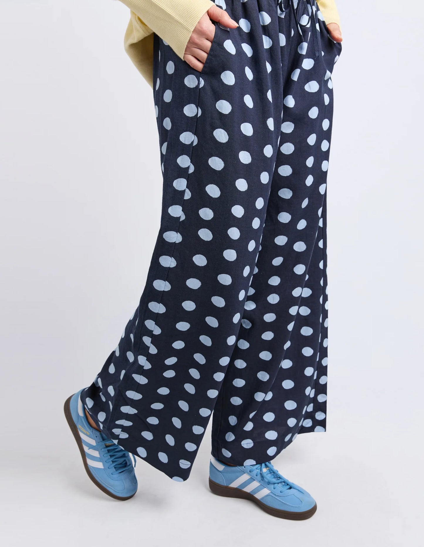 DOTTY ELASTIC PANT - CLASSIC NAVY SPOT