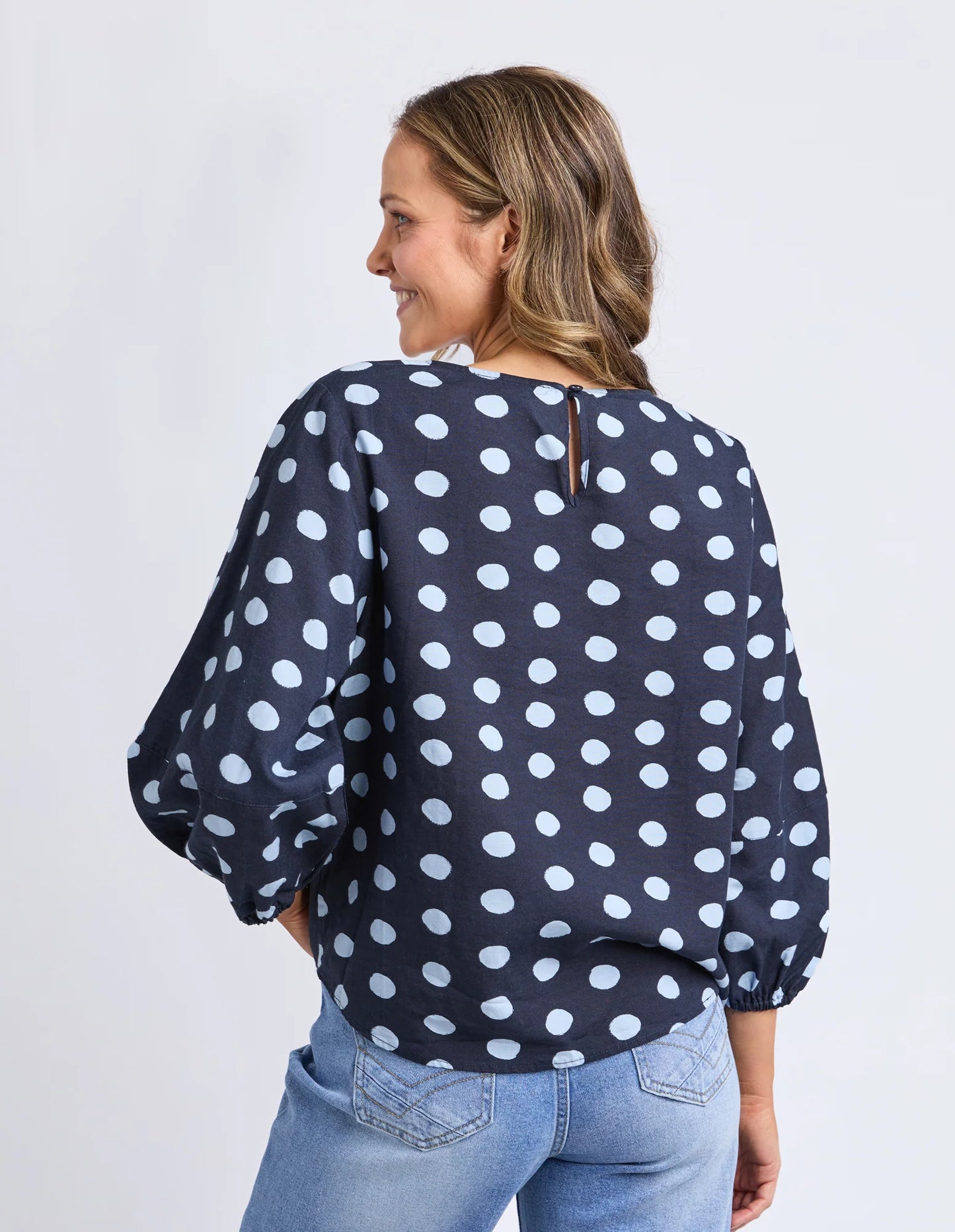 DOTTY TOP - CLASSIC NAVY SPOT