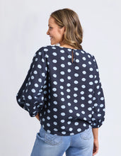 Load image into Gallery viewer, DOTTY TOP - CLASSIC NAVY SPOT