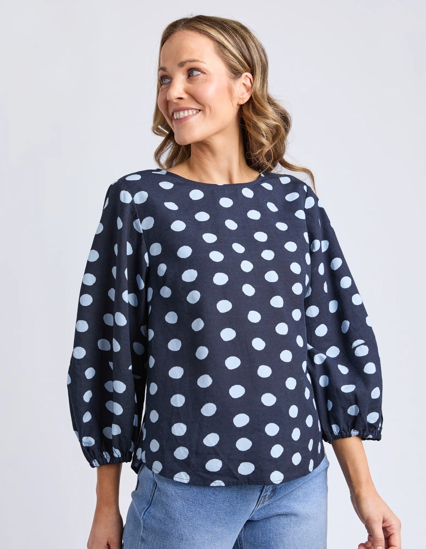 DOTTY TOP - CLASSIC NAVY SPOT