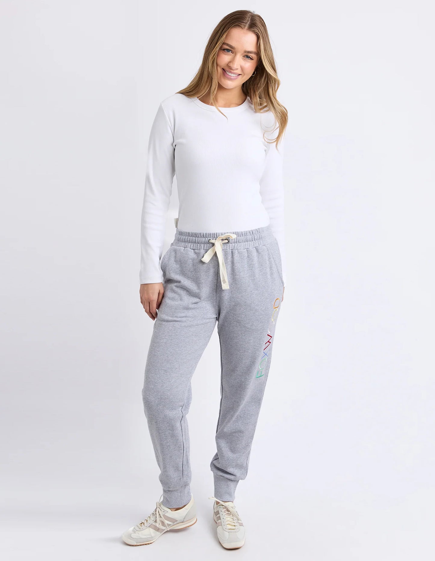 SIMPLIFIED CONFETTI TRACK PANT - GREY MARLE