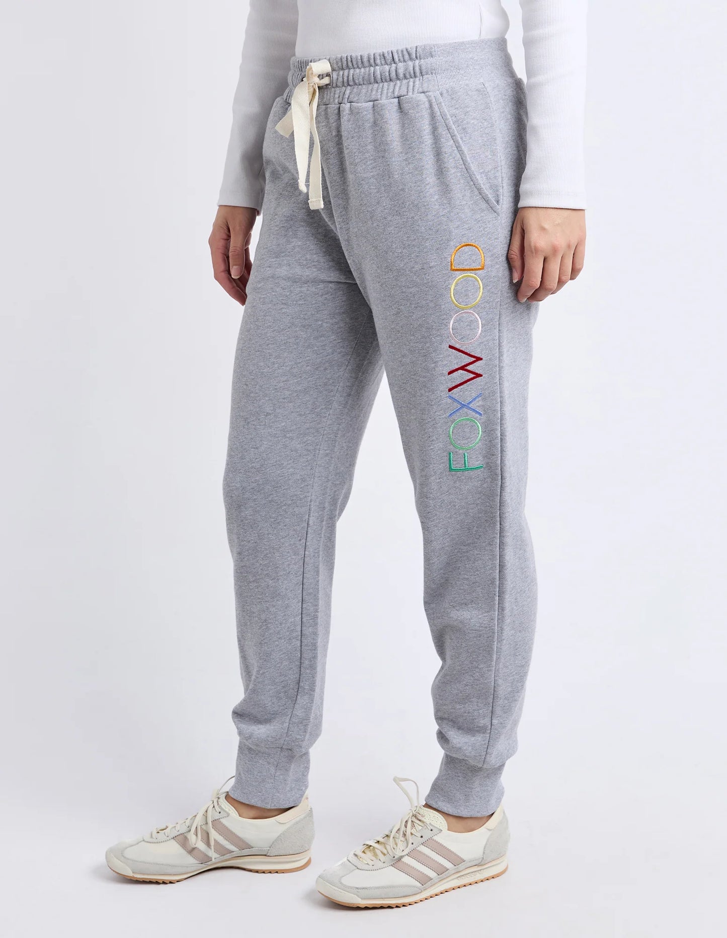 SIMPLIFIED CONFETTI TRACK PANT - GREY MARLE