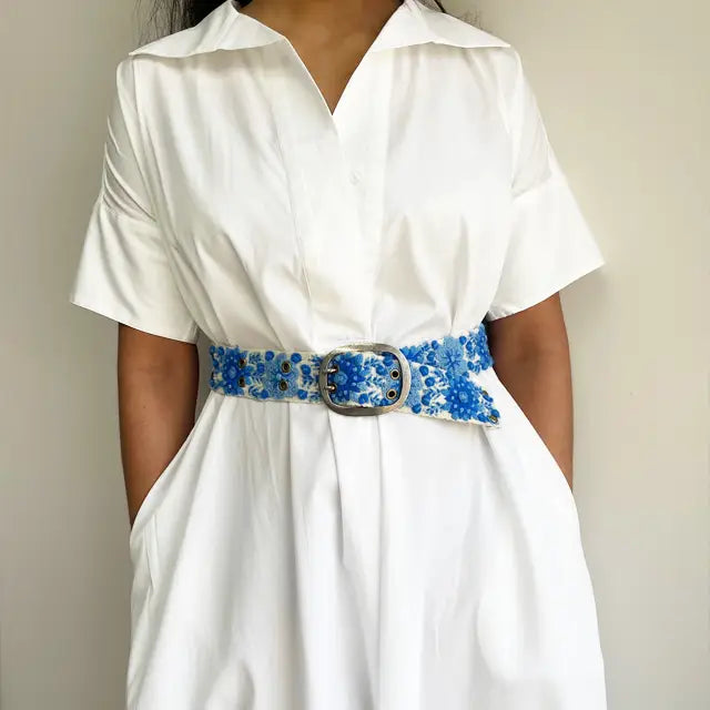 BELT - EMBROIDERED FORGET ME KNOT