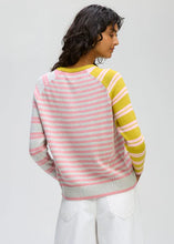 Load image into Gallery viewer, CRAZY STRIPE CREW - CHARTREUSE