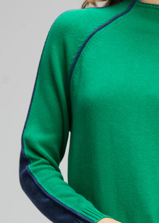 TWO WAY FUNNEL KNIT - DENIM