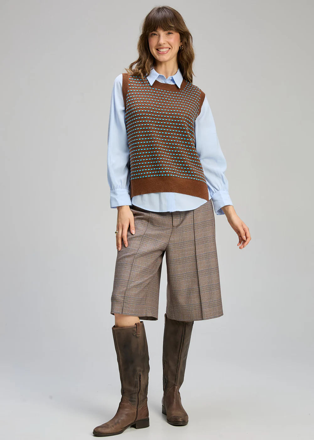 TEXTURED TANK - COFFEE