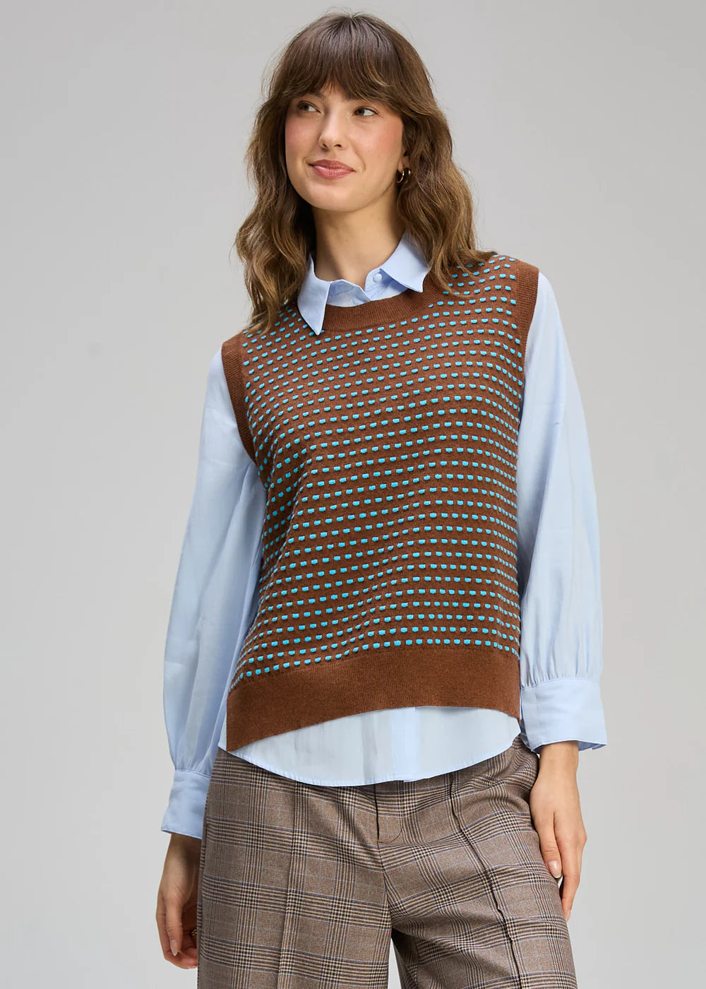 TEXTURED TANK - COFFEE