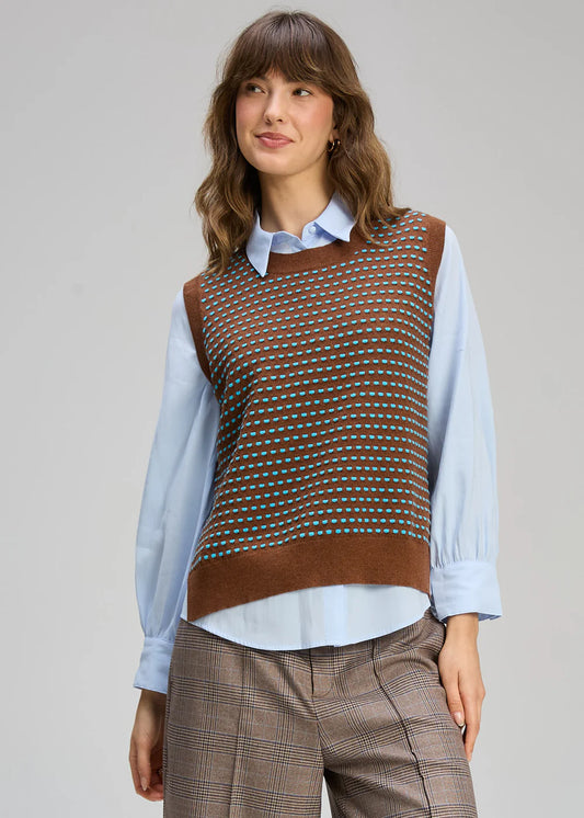 TEXTURED TANK - COFFEE